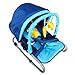 FoxHunter New Baby Infant Child Bungee Bouncer Rocker Recline chair With Hood and Toys Bar Blue 38cm X 34cm X 78CM