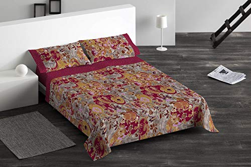 Burrito Blanco - Juego de sábanas 095 Granate de cama de 90x190/200 cm