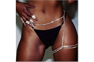Carufin, cadena de cristal para pierna, cadena para la cintura, cadenas para el cuerpo en capas, cadena para el muslo, Bikini Sexy, cadena para el vientre, accesorios de joyería ajustables