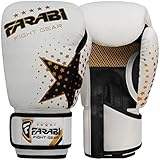 Kids Boxing gloves, MMA, Muay thai junior punch bag mitts White 6Oz by Farabi