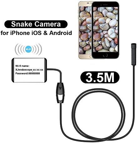 9mm-6LED WIFI Endoscope Waterproof Snake Borescope Inspection for Smartphone &amp; Tablet (3.5m)