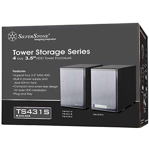 SilverStone SST-TS431S – Mini SAS Externes Festplatten-Gehäuse für 4 x 3,5″ SAS/SATA-HDDs oder SSDs mit integriertem Netzteil und 2 x 60 mm-Lüftern, schwarz - 15