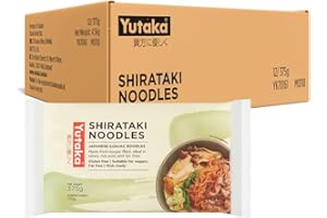 Yutaka White Shirataki Noodles 170g (Pack of 12) | Authentic Japanese Konjac Noodles | Vegan, Gluten-Free, High in Fiber | Almost Zero Carbs & Calories | Ideal for Keto & Low-Carb Diets