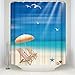 Produktbild Bathroom Decor Shower Curtain Hot Sandy Beach Pattern Printed Collection Polyester Fabric Shower Curtain with Hooks 60x72IN