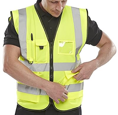 Beeswift Gilet haute visibilité Jaune Taille M