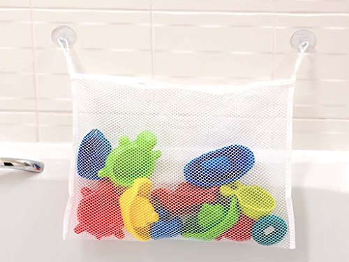 Baby Kids Bath Toys Tidy Storage Suction Bathroom Stuff Organiser Net Mesh Bag