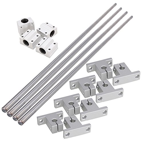 cnbtr Horizontale 8mm Dia Linear Bewegung Kugellager Gleitbuchse & 500mm Linearwelle Optische Achse mit Stange Schiene Support Set von 16 - 3