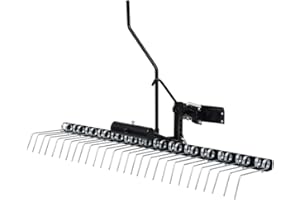 vidaXL Scarificateur pour Tondeuse autoportée 109 cm, scarificateur de Gazon, Tondeuse à Gazon, râteau à Gazon, aérateur de Gazon