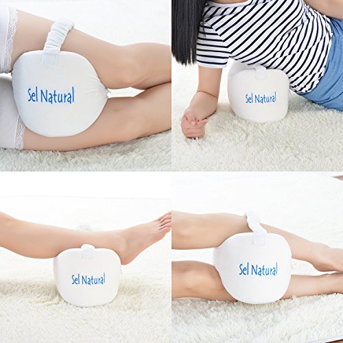 Sel Natural Orthopädisches Knie Kissen für Seitenschläfer, sorgt für Druckentlastung und ermöglicht eine ergonomische Schlafposition, in Cream – Gegen Gelenkschmerzen, Rückenschmerzen, Beinschmerzen (weiß) - 6