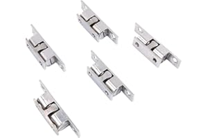 Shiwaki 5pcs Ball Catch Nichelato Regolabile Doppia Sfera Rullo di Tensione Fermo Chiusura Ferramenta Raccordo per Armadio Armadio Porta Mobili (40 MM)