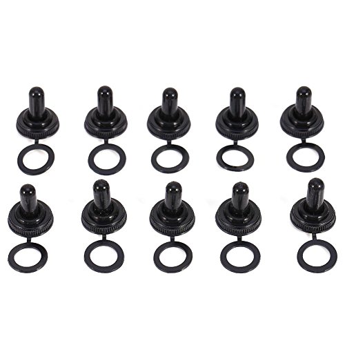 Preisvergleich Produktbild Qiilu 10X Auto Kippschalter Boot Wasserdicht 12mm Gummi Resistance Abdeckkappe