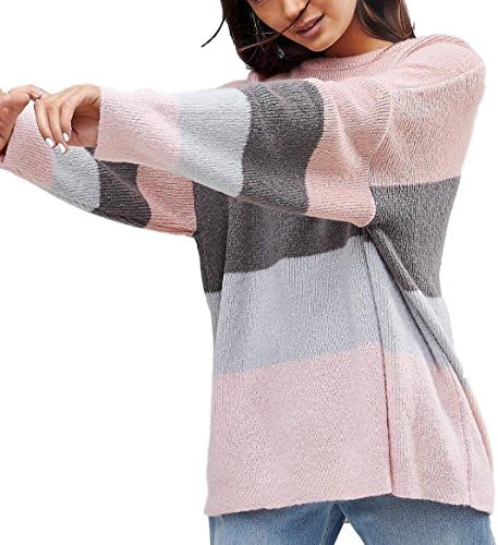 ASOS Womens Pastel Block Stripe Oversize Jumper (12)