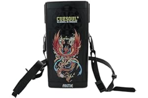 CUESOUL ANTIE Étui Rigide pour fléchettes,Contient des fléchettes et des Accessoires supplémentaires, avec Quatre Symboles mythologiques,Utilisation Durable