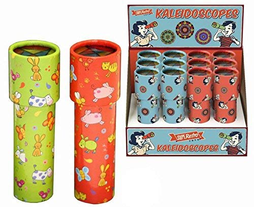 KANDY TOYS Caleidoscopio per Bambini Tradizionale Giocattolo per i Bambini ~ Colore Varia