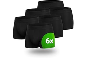 Kemes Lot de 6 boxers pour homme en coton 95 % élasthanne 5 % sous-vêtements respirants