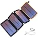 Produktbild L@ily Solarladegerät, 20000mAh Portable Solar Power Bank wasserdicht mit 4 Solarpanels Wasserdichter Faltbarer externer Akku für iPhone Samsung, Android-Telefone, Tabellen,Lightweight(10000mAh)
