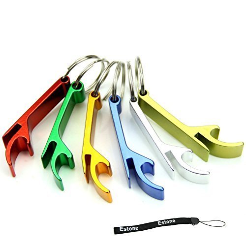 Lsv-8 5pcs Pocket Schlüssel Kette Bier Flaschenöffner Claw Bar klein Getränk Schlüsselanhänger Ring - 2