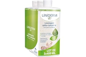 Gilbert Liniderm Oil - Linimento de piedra caliza, 480 ml (3 botellas)
