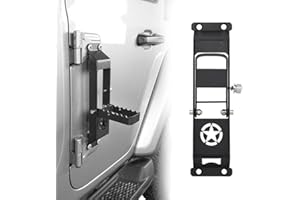‎BLUESHYHALL Blueshyhall Auto Türstufe Klappbare Autotür Pedal für J-eep Wrangler JK/JKU 2007-2017 2 Tür 4 Tür, Auto Pedal Türstufe für Auto Dachzugang Belastbar bis 136 KG, rutschfeste Doorstep Auto