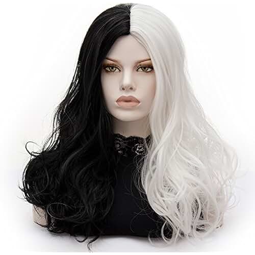 Amazon.co.uk black and white wigs