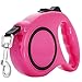 Produktbild Semoss Professional Extra Stark Neon Roll Leine Hundeleinen Ausziehbar für Große Hunde bis max. 30 kg Hundeleine Einziehbar 5m,Rose