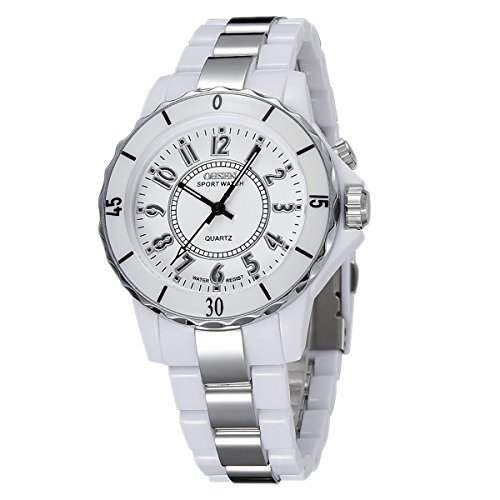 GSPStyle Herrenuhr Damenuhr Bunt LED Beleuchtete Armbanduhr Uhren Quarzuhr Farbe weiss GSPStyle Herrenuhr Damenuhr Bunt LED Beleuchtete Armbanduhr Uhren Quarzuhr Farbe weiss