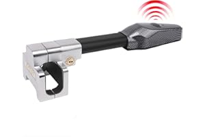 Krtopo Blokada kierownicy samochodu z alarmem automatyczne zabezpieczenie przed kradzieżą kluczyki bezpieczeństwa T-lock czarny