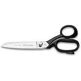 3 Claveles - 20 cm - 8 inch Professional Tailor Scissors, Black Asymmetric Thimbles, Carbon Steel, for Tailor, Sewing