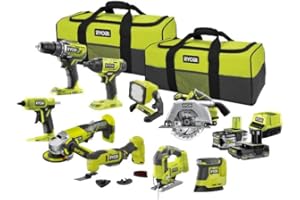 Pack RYOBI Combo 9 outils - 1 batterie 5.0Ah - 1 batterie 2.0Ah - 1 chargeur - R18CK9-252SL