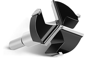 HSAWBIT Forstnerbohrer 60mm Holz, Holzbohrer mit Rundschaft, Forstner Bohrer für Hölzer,Spanplatten,Faserplatten