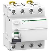 Schneider Electric A9R34463 Differential Switch iID, 4P, 63A, 300mA, Class A SI from the Acti9 range, White