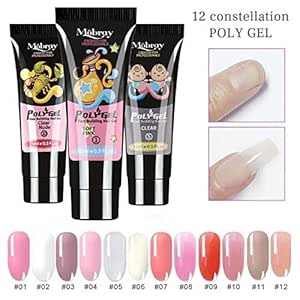 Poly Gel Polygel Nail Kit Acrylic Pink 