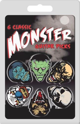 Guitar Plectrum Pack - Monster Design  - 6 Picks