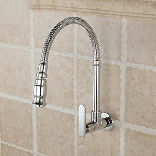 LJ Mop Laundry Pool Pool Single Cold Kitchen Sink Faucet Caipen Universal Copper Pipe Into The Wall Faucet
