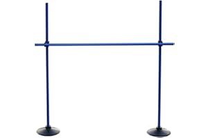 Boje Sport haie d'entraînement: 3 Jalons en Plastique 160 cm, 2 Pieds en Caoutchouc, 2 rotules pivotantes (360 degrés), Couleur: Bleu – 3X 160b 2X VG 2X 2S