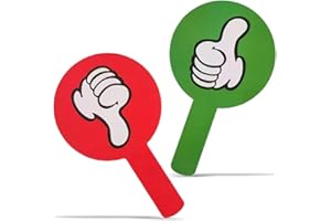 DIFLAX 2 Piezas Tablero de Votación Reutilizable Paddle De Votación Portátil,Hacia Arriba Pulgar Hacia Abajo Paleta para Votos en el aula para Suministros de aula Prácticos Y Duraderos