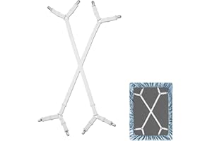 GYCAQAC 2 Pièces Tendeur Drap Housse Lit Drap Réglable, Attache Drap Housse, Enfile Couette Porte Drap pour Housse et Drap de Lit, pour Drap Lit, Matelas, Canapé, Tendeurs réglables en Croix pour Drap-Housse