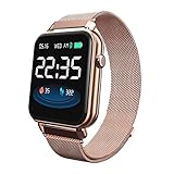 Tianya Y6 Pro Smart Watch aus Edelstahl Gürtel, Wasserdichte Bluetooth Smart Watch-Herzfrequenz-Überwachungskamerad für iOS Android für Damen und Herren