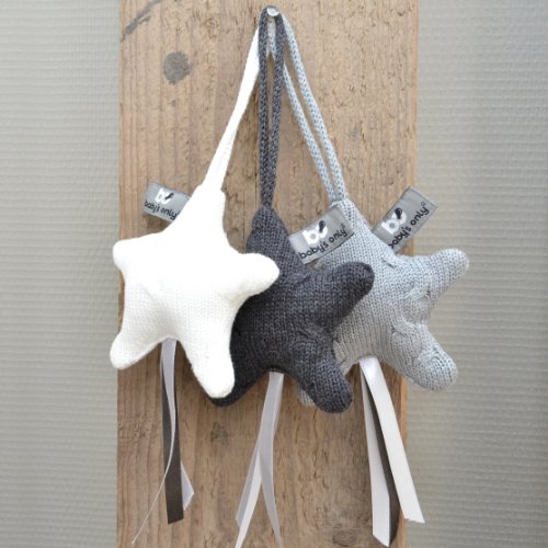 Preiswert Baby S Only 133822 Hangedeko Stern Gestrickt Grau Gunstig - baby s only 133822