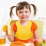 Itaar Silikon-Babylätzchen 3 Farben mit wasserdichter Tasche faltbar mit weichem einstellbarem Halsband - 7