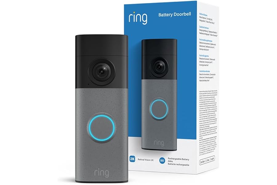 Ring Videotimbre con batería (Battery Video Doorbell) (última gen.) | Videotimbre inalámbrico | Retinal 2K | Zoom 6x | Comuni