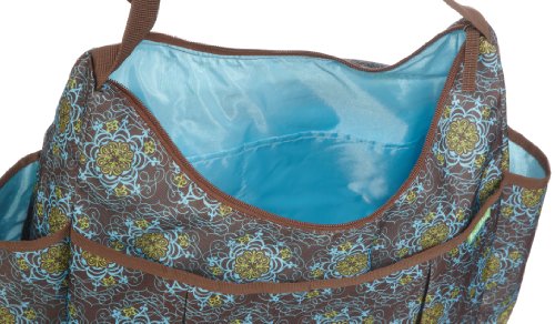 Imagen 4 de Okiedog 60028 Gala Messenger - Bolso bandolera para pañales y cambiador, color marrón y turquesa