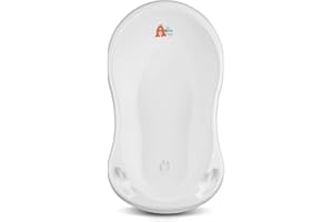 Babykajo Baby Badewanne mit Stöpsel – Baby Wanne aus BPA freiem Plastik und 86 cm Länge