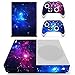 Produktbild Morbuy Xbox ONE S Design Folie Skin Vinyl Aufkleber Sticker für Microsoft Xbox ONE S Konsole + 2 Controller Skins Set (Sternenklar)