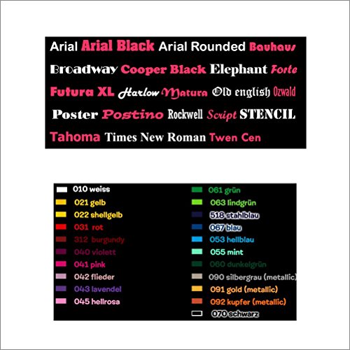 Autobeschriftung „Heckscheibe“ bis maximal 6 Zeilen und maximal 100 x 30 cm aus Hochleistungsfolie Werbung – Schriftart & Farbe wählbar , Logo kostenlos möglich! Pegatina Promotion® - 2