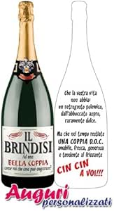 Bombo Biglietto Auguri Matrimonio Bottiglia Bella Coppia Amazon It Giochi E Giocattoli
