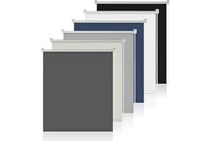SANFREE Verdunklungsrollo Klemmfix Rollo ohne Bohren Dunkelgrau B80 x H150cm-Stoffbreite 75cm Fenster Verdunkelung Jalousie Jalousien Sonnenschutz Fenster innen ohne Bohren