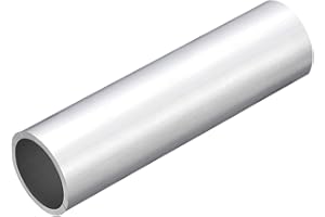sourcing map Tube Rond en Aluminium 6063, 40mm OD 34mm ID 15cm de Longueur Tuyau Tube pour Industrie DIY Projets