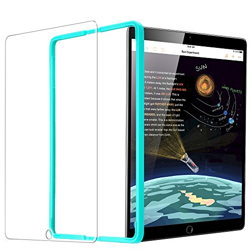 ESR Protector Pantalla para iPad 2018 [Instalación Fácil] Cristal Vidrio Templado para iPad 2018/2017/iPad Air 2/iPad Air/iPad Pro 9.7/iPad 6ª/5ª Generación