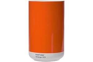 COPENHAGEN DESIGN PANTONE Jarrón de Porcelana con Caja de Regalo, jarrón Decorativo, 1 litro, Naranja 021 C